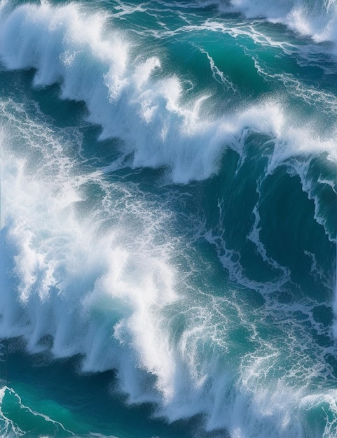 photo vertical shot of the foamy waves of the atlantic ocean near the nazare municipality