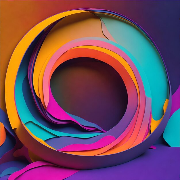 Photo of a vibrant and intricate paper sculpture