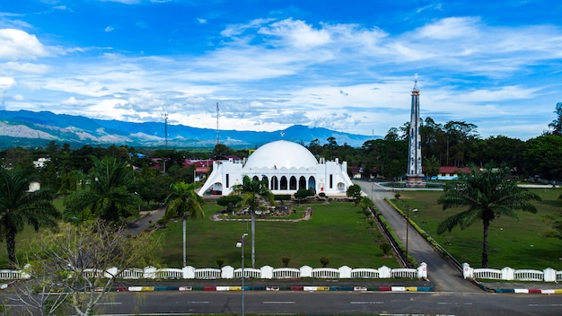 Photo of the view of the AlMunawwarah Mosque Jantho City Aceh Besar District Aceh Indonesia