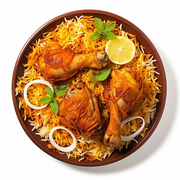 Photo view of tasty yummy and delicious Indian biriyani