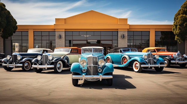 A Photo of a Vintage Car Rental Collection