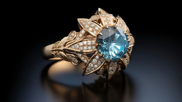 A photo of a vintage inspired cocktail ring