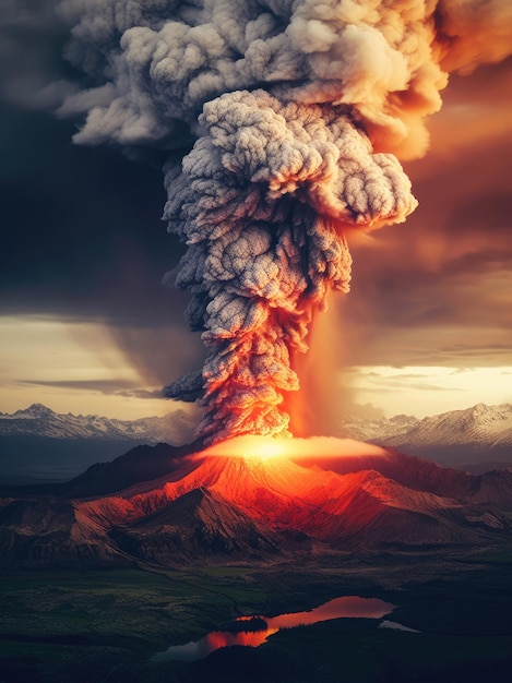 Photo of the volcanic eruption Fagradalsfjall