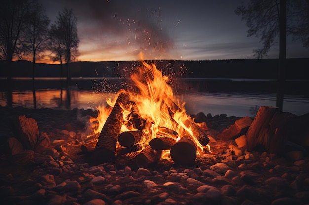 Photo of Warm Bonfire Glow