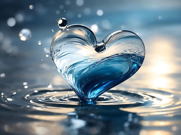 Photo of water's embrace creates a symbol of love and serenity