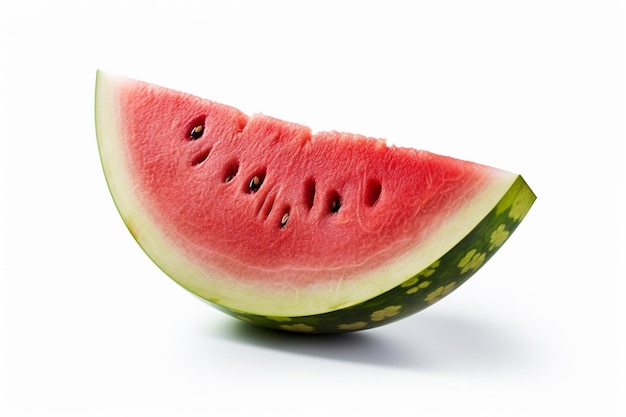 Photo watermelon half and sliced fresh isolated on white background