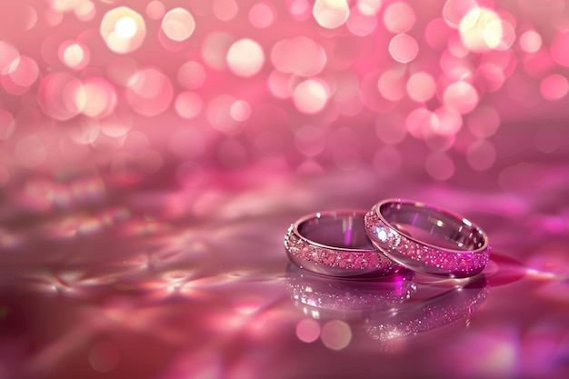 Photo of Wedding rings Lovely beautiful background