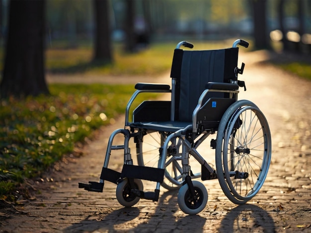 Photo of a wheelchair for disabilities and patient