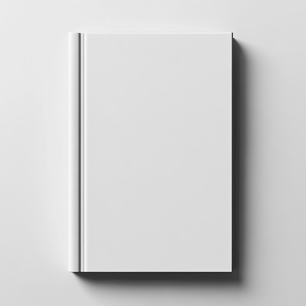 photo of White blank book cover mockup