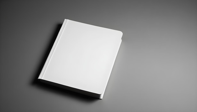 Photo white book cover in dark