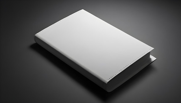 Photo white book cover in dark