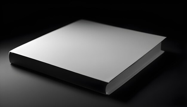 Photo white book cover in dark