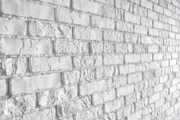 Photo of a white brick wall Abstract background