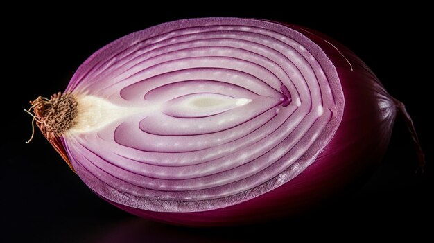 Photo a photo of a whole and sliced onion