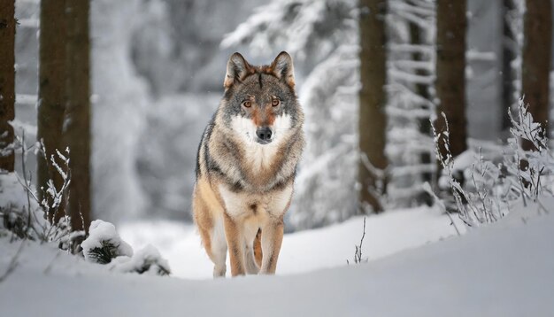 photo Wolf in natural environment