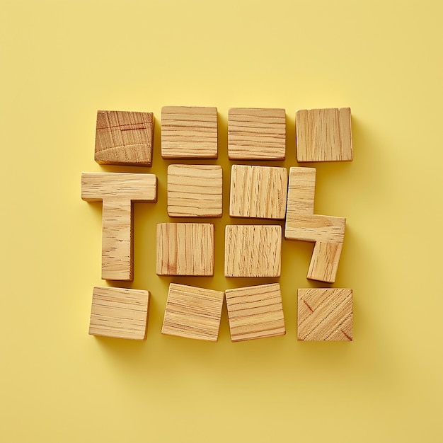 Photo word trend is made of wooden building blocks lying