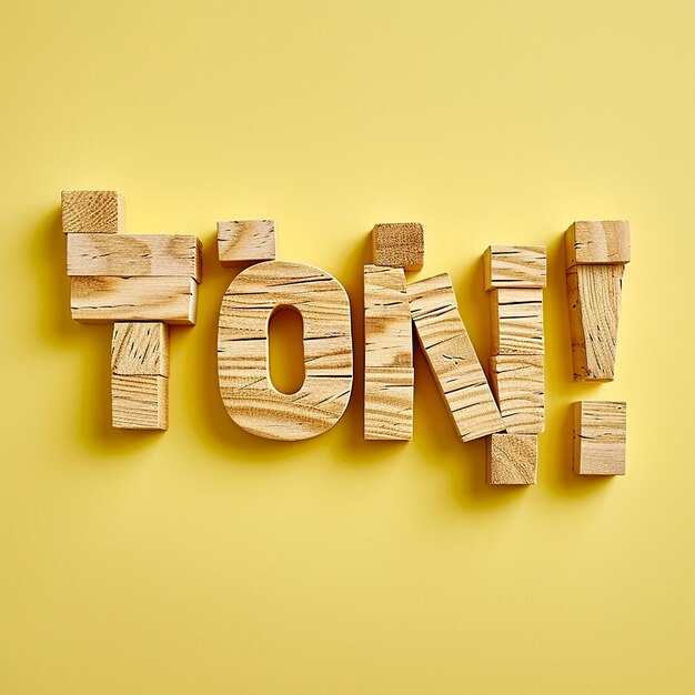 Photo word trend is made of wooden building blocks lying