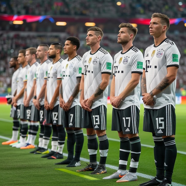 Photo photo on the world cup qualifying pitch