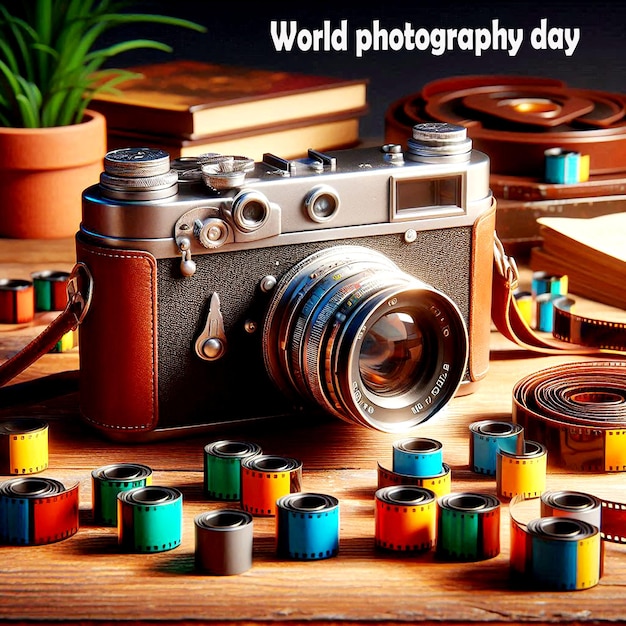 A photo of World photography day photo and template AI Generated