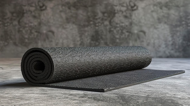 Photo a photo of a yoga mat rolled