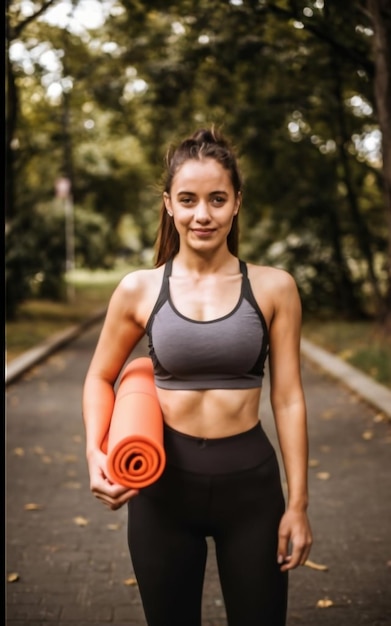 Photo young pretty brunette woman