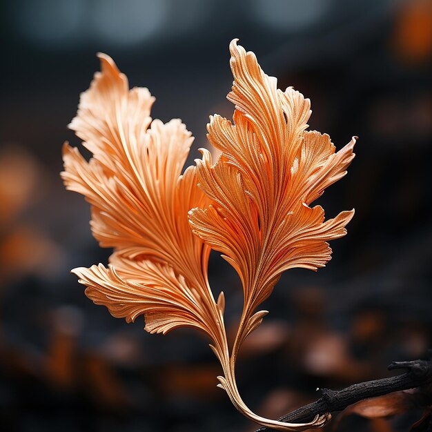 Photograph Bronze Paintbrush Leaf