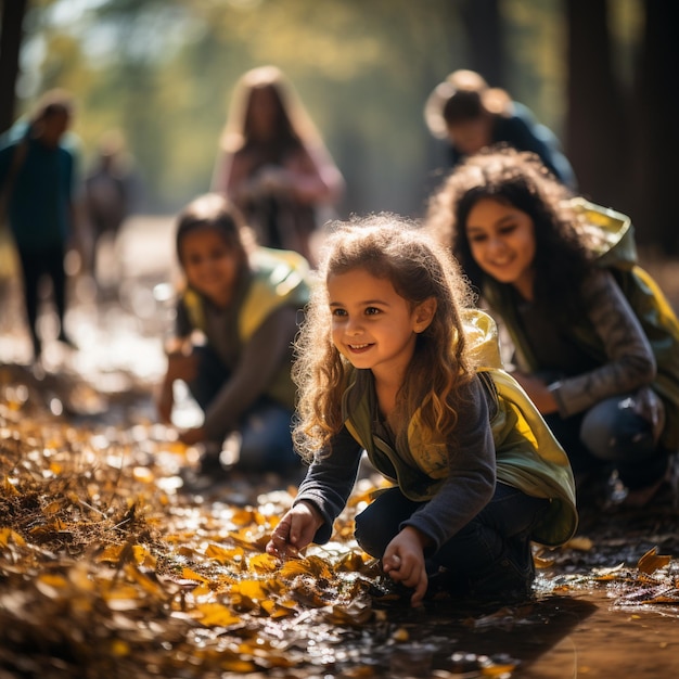 Photograph Of Children Engaging A Background