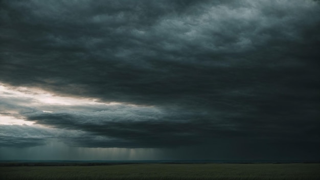 a photograph of a foreboding dark cloudy sky use metaphor and symbolism to convey the emotional dep