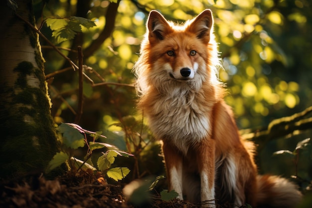 photograph of fox natural light 50mm lens generative ai