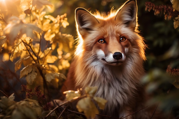 photograph of fox natural light 50mm lens generative ai