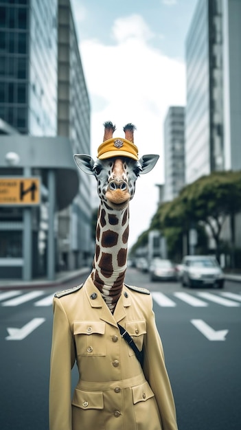 Photo photograph of giraffe