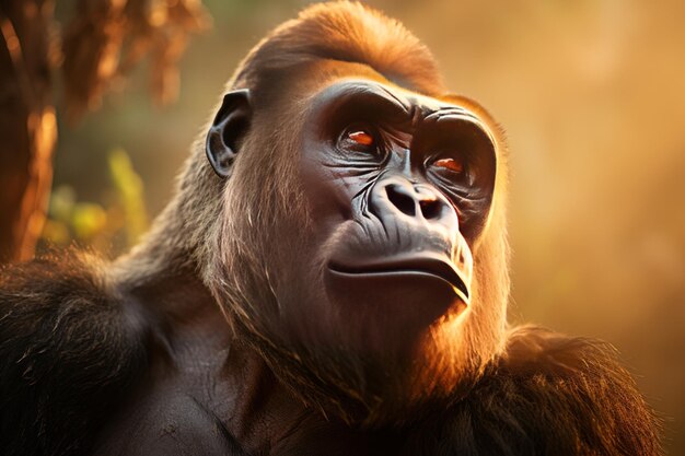 photograph of gorilla natural light 50mm lens generative ai 04