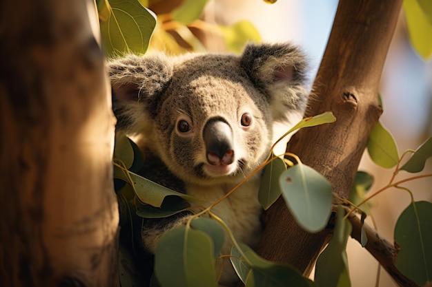 photograph of koala natural light 50mm lens generative ai