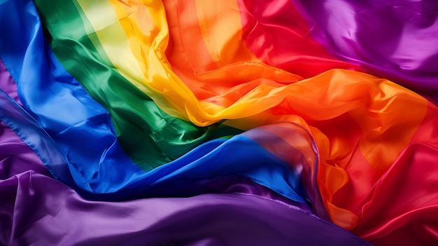 Photograph of a LGBTQ pride flag