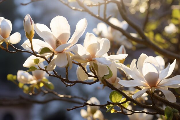 Photograph Of Magnolia Natural Light Generative AI