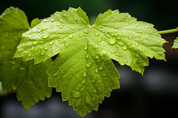 Photograph Of Mulberry Leaf Natural Light Generative AI