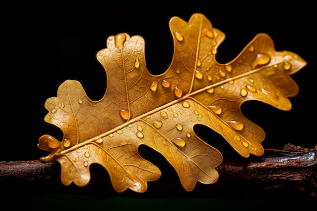 Photograph Of Oak Leaf Natural Light Generative AI