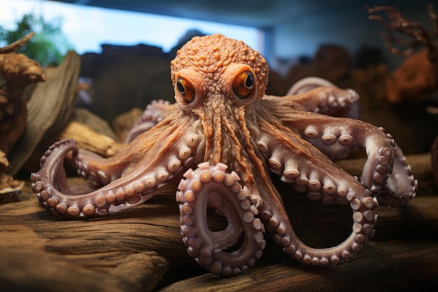 Photograph of Octopus Natural Light Generative AI