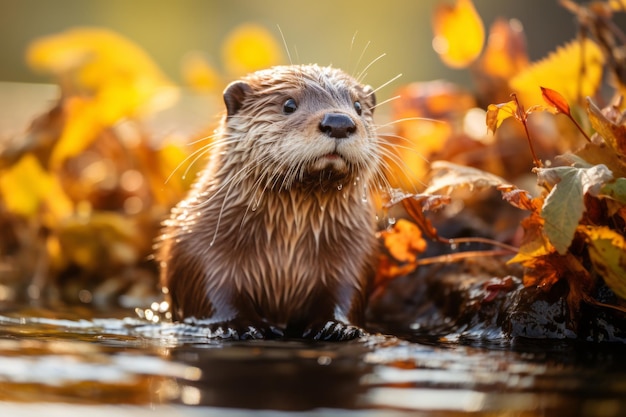 Photograph of Otter Natural Light Generative AI