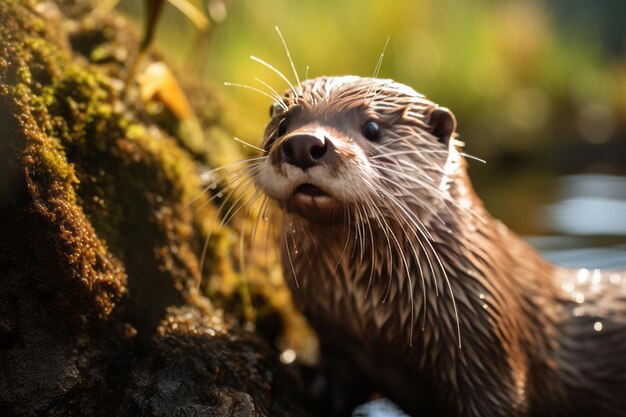 Photograph of Otter Natural Light Generative AI