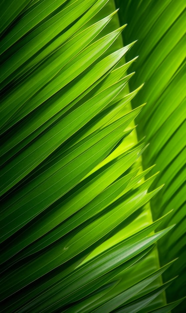 Photograph Of Palm Leaf Natural Light Generative AI