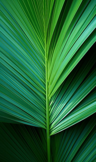 Photograph Of Palm Leaf Natural Light Generative AI