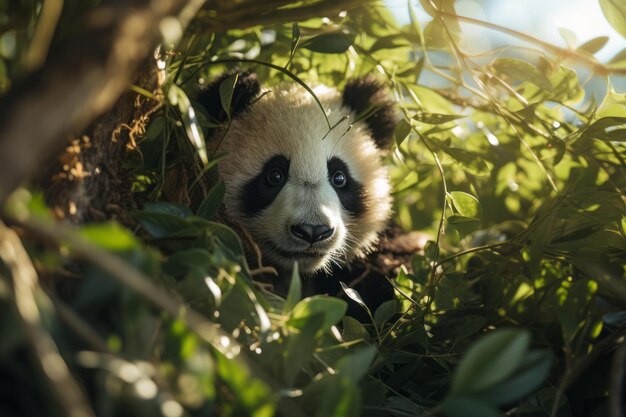 Photograph of Panda Natural Light Generative AI