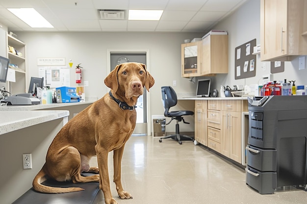 Photo photograph of professional veterinarian in clinic