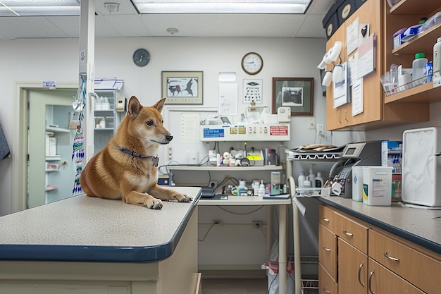 Photo photograph of professional veterinarian in clinic