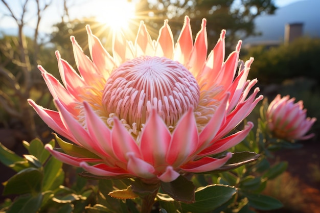 Photograph Of Protea Natural Light Generative AI