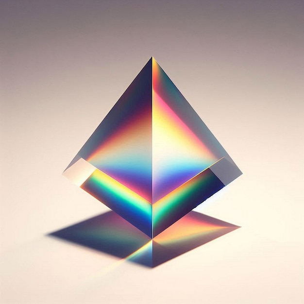 Photograph of a rainbowhued prism