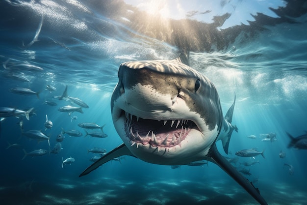 Photograph of Shark Natural Light Generative AI