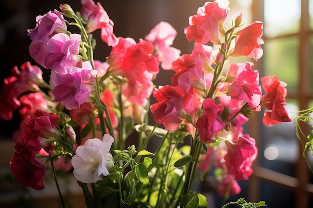 Photograph Of Sweet Pea Natural Light Generative AI