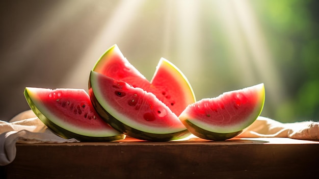 Photograph of watermelon natural light